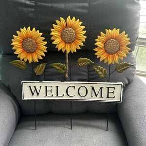 Sunflower Welcome Sign